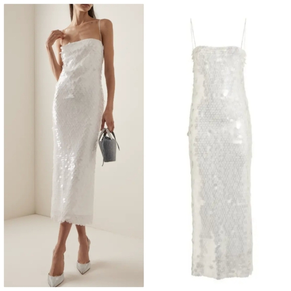 New The New Arrivals by Ilkyaz Ozel Phoenix Sequinned Candle Light Dress 38 NWT - Picture 3 of 13